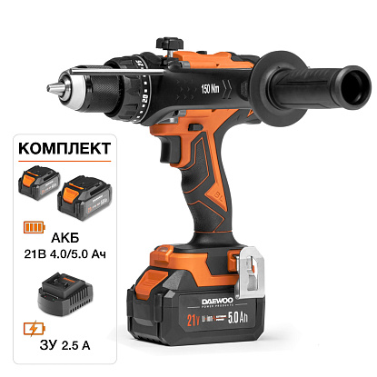 Дрель-шуруповерт ударная аккумуляторная DAEWOO DAA 7521Li SET